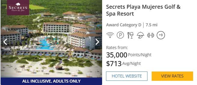 Example of booking a hotel on points through World of Hyatt