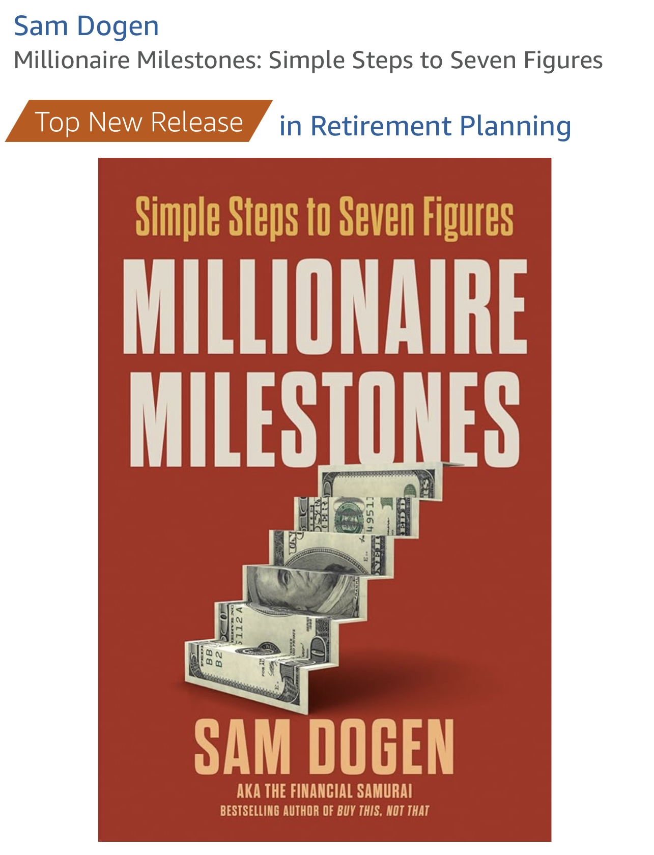 Millionaire Milestones: Simple Steps To Seven Figures Top New Release on Amazon